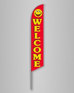 Welcome Red Happy Face