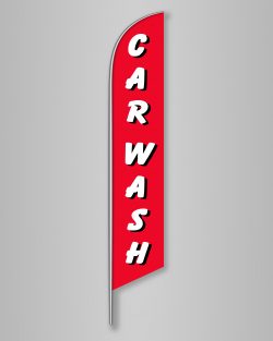 Carwash Red white font